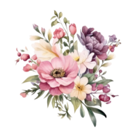 Flower Bouquet Arrangement AI Generative png