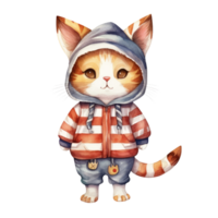 gato dentro pijamas ai generativo png