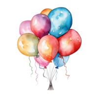 süß Ballon Aquarell ai generativ png