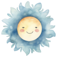 süß Blau Sonne png