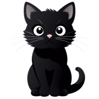 mignonne noir chat ai génératif png