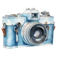 Watercolor Cute Camera AI Generative png