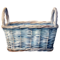 Rectangular Straw Basket AI Generative png