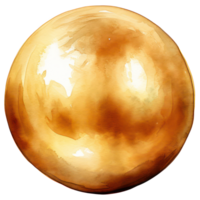 Gold runden Metall Ball ai generativ png