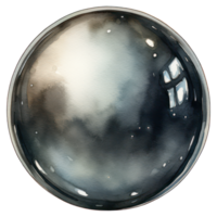 svart runda metall boll ai generativ png