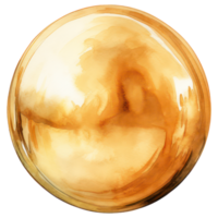 Gold runden Metall Ball ai generativ png