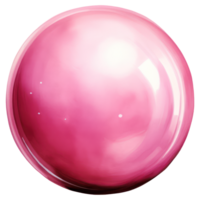rosado redondo metal pelota ai generativo png