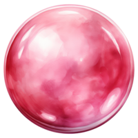 rosado redondo metal pelota ai generativo png