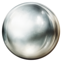 argento il giro metallo palla ai generativo png