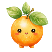 kawai söt orange ai generativ png