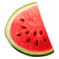 Cute Watermelon Watercolor AI Generative png