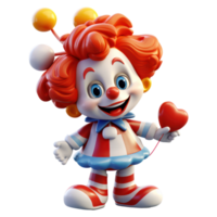 3d clown ai gegenereerd png