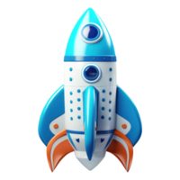 3D Rocket AI Generated png