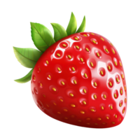 3d fraise ai généré png