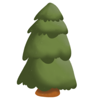 árbol mano dibujado dibujos animados estilo linda multi color png