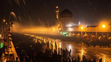 Karbala Iraq Mosque, Ashura Day, Moharram photo