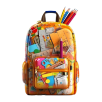 School Backpack isolated, Kids School Bag png