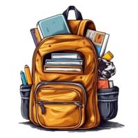 School Backpack isolated, Kids School Bag png