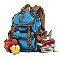 School Backpack isolated, Kids School Bag png