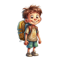 Kid Boy PNG, Back to School Boy PNG