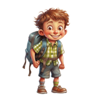 niño chico png, espalda a colegio chico png