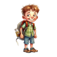 Kid Boy PNG, Back to School Boy PNG