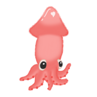 pulpo calamar en el mar png