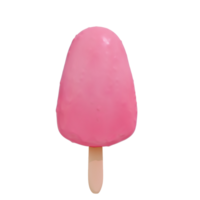 fraise crème glacée 3d illustration icône pro png