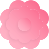 fleur, élément de floral papier couper. papier Couper de fleur forme et printemps symbole. png