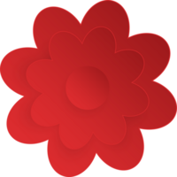 fleur, élément de floral papier couper. papier Couper de fleur forme et printemps symbole. png