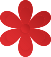 Flower, Element of floral paper cut. Paper cut of flower shape and spring symbol. png