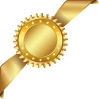 gold ribbon banner Free PNG