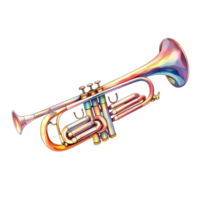 Watercolor of Musical Instruments Ai Generative png