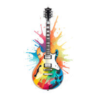 abstract illustratie van musical instrumenten ai generatief png