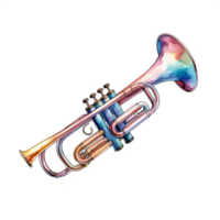 aquarelle de musical instruments ai génératif png