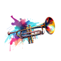 Abstract Illustration of Musical Instruments Ai Generative png