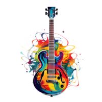 abstract illustratie van musical instrumenten ai generatief png