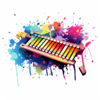 Abstract Illustration of Musical Instruments Ai Generative png