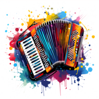 Abstract Illustration of Musical Instruments png