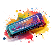 Abstract Illustration of Musical Instruments png