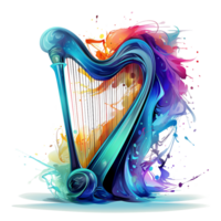 Abstract Illustration of Musical Instruments png