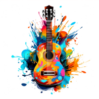 astratto illustrazione di musicale strumenti ai generativo png