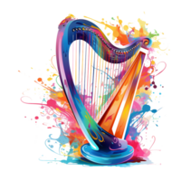 abstract illustratie van musical instrumenten ai generatief png