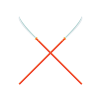 Cartoon game sword on transparent background. Crossed Knight Sword Ancient Weapon Cartoon Design png