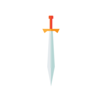 Cartoon game sword on transparent background. Crossed Knight Sword Ancient Weapon Cartoon Design png