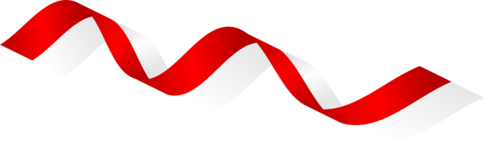 Indonesië vlag lint, Indonesisch vlag lint rood wit transparant png