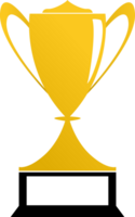 Trophy cup. Champion trophy, shiny golden cup award. Winner prize, champions realistic celebration winning concept transparent background png