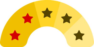 rating star illustration. colored rating stars. free png