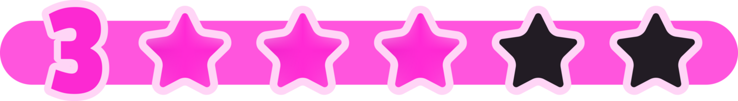 rating star illustration. colored rating stars. free png