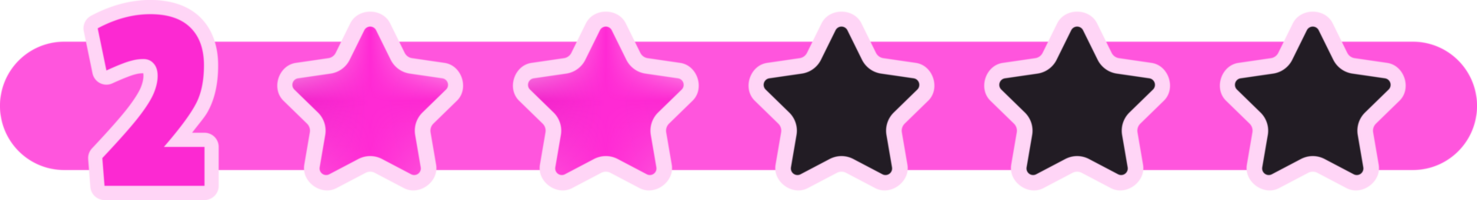 rating star illustration. colored rating stars. free png